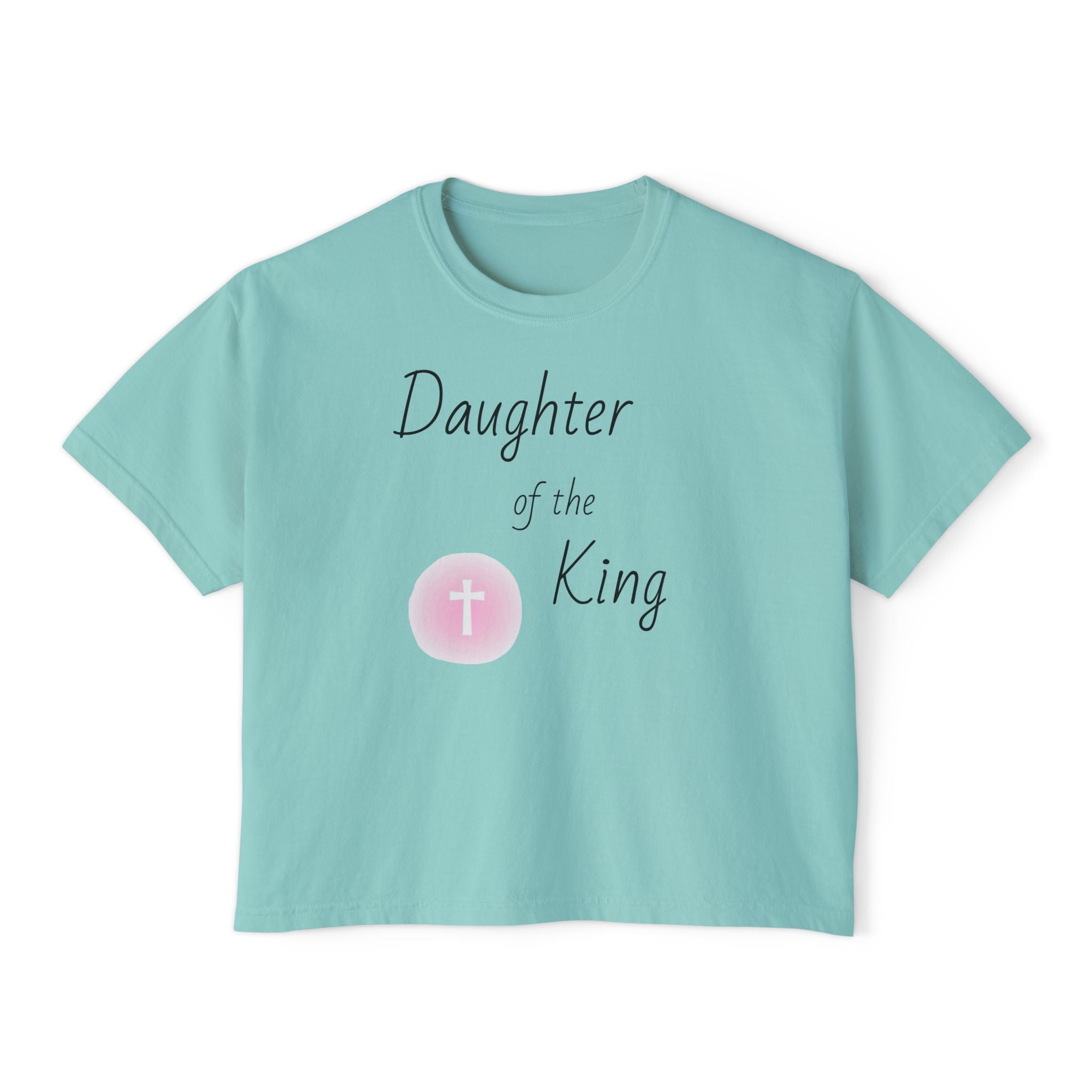 Daughter of the King Boxy Tee — Christian Faith Crop Top