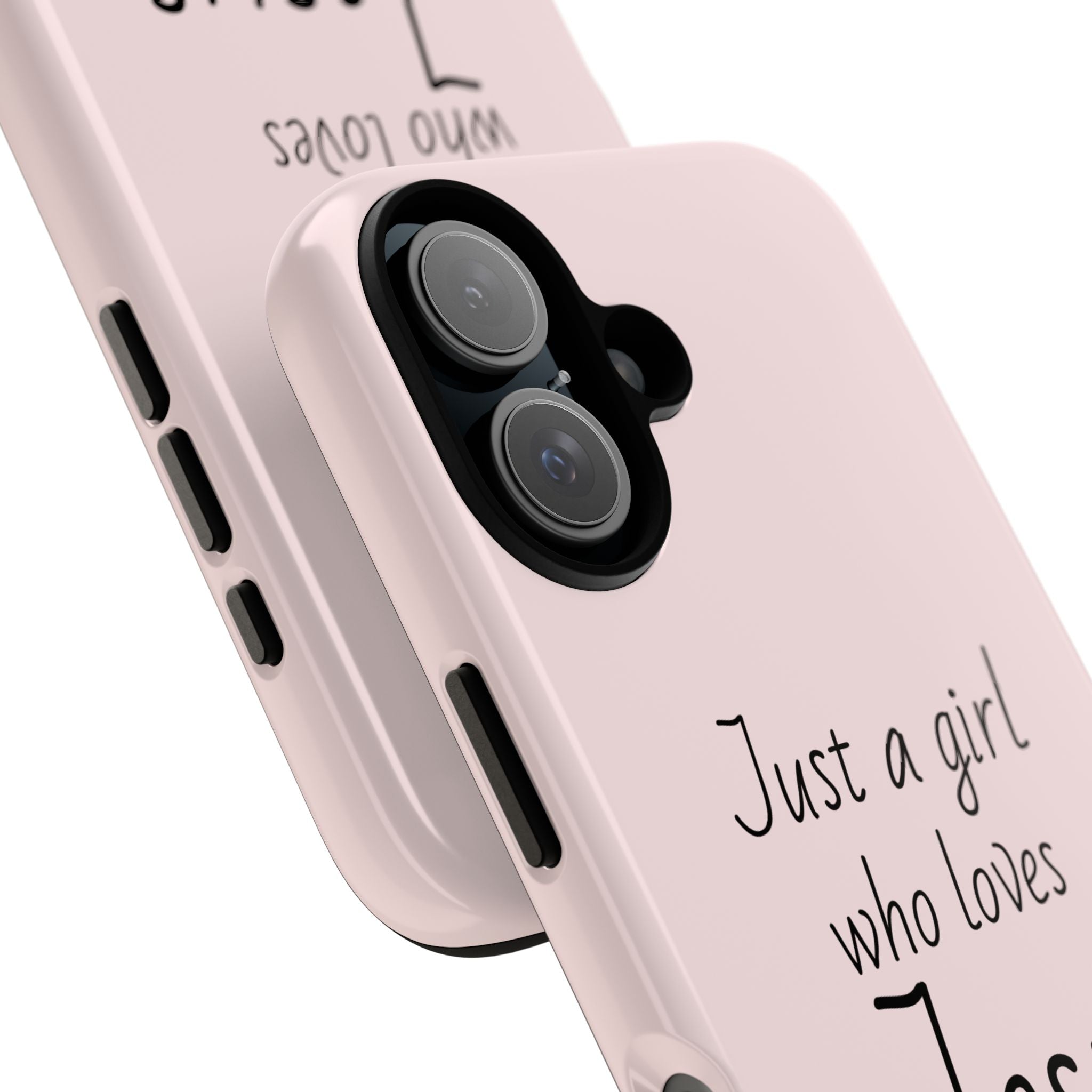 Phone Case - "Just a Girl Who Loves Jesus" Pink Christian Tough Case