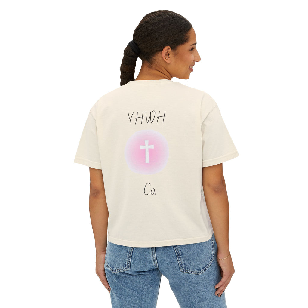 Daughter of the King Boxy Tee — Christian Faith Crop Top