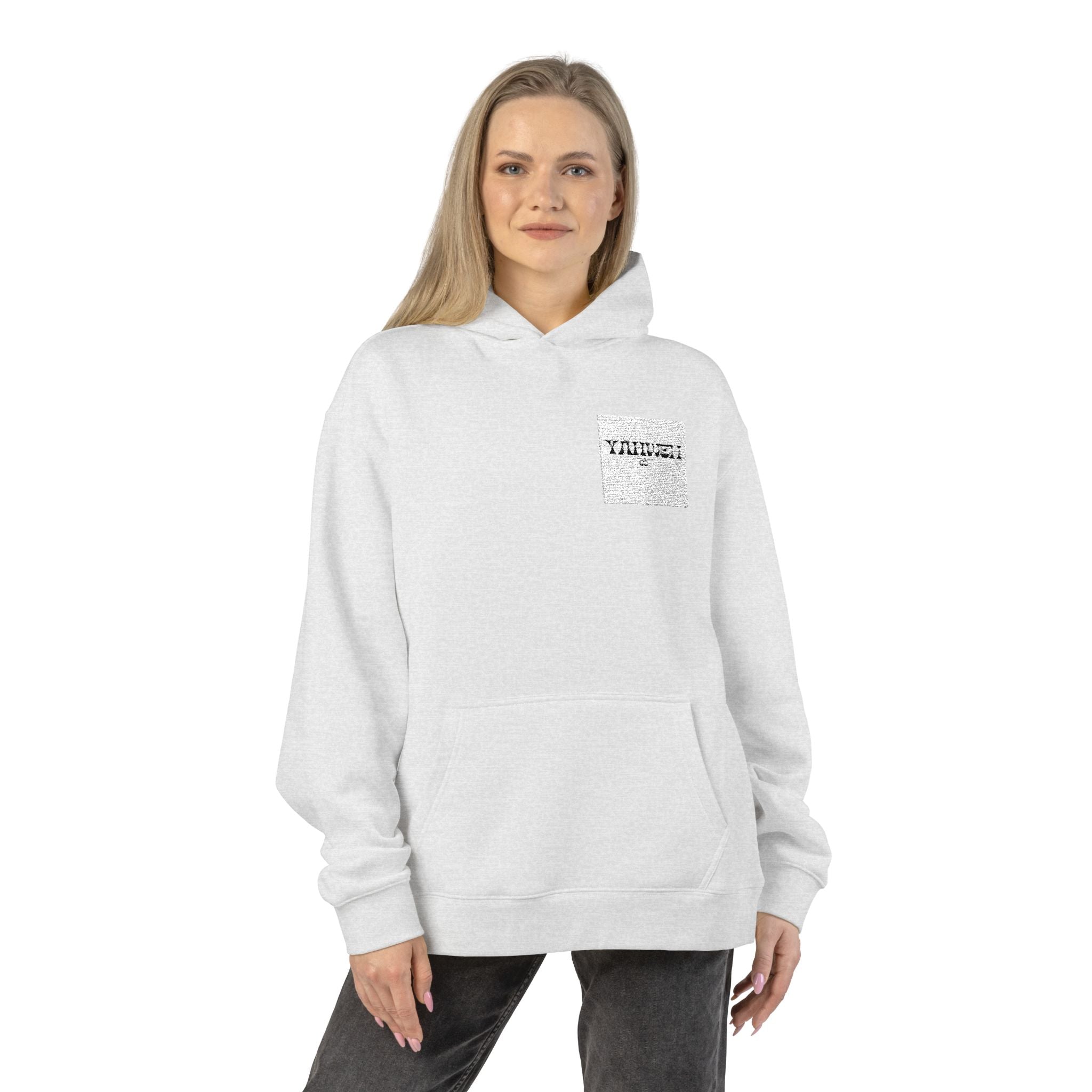 YHWH Co. Relaxed Hoodie — Minimal Pocket Graphic "YHWH" Casual Streetwear Hoodie