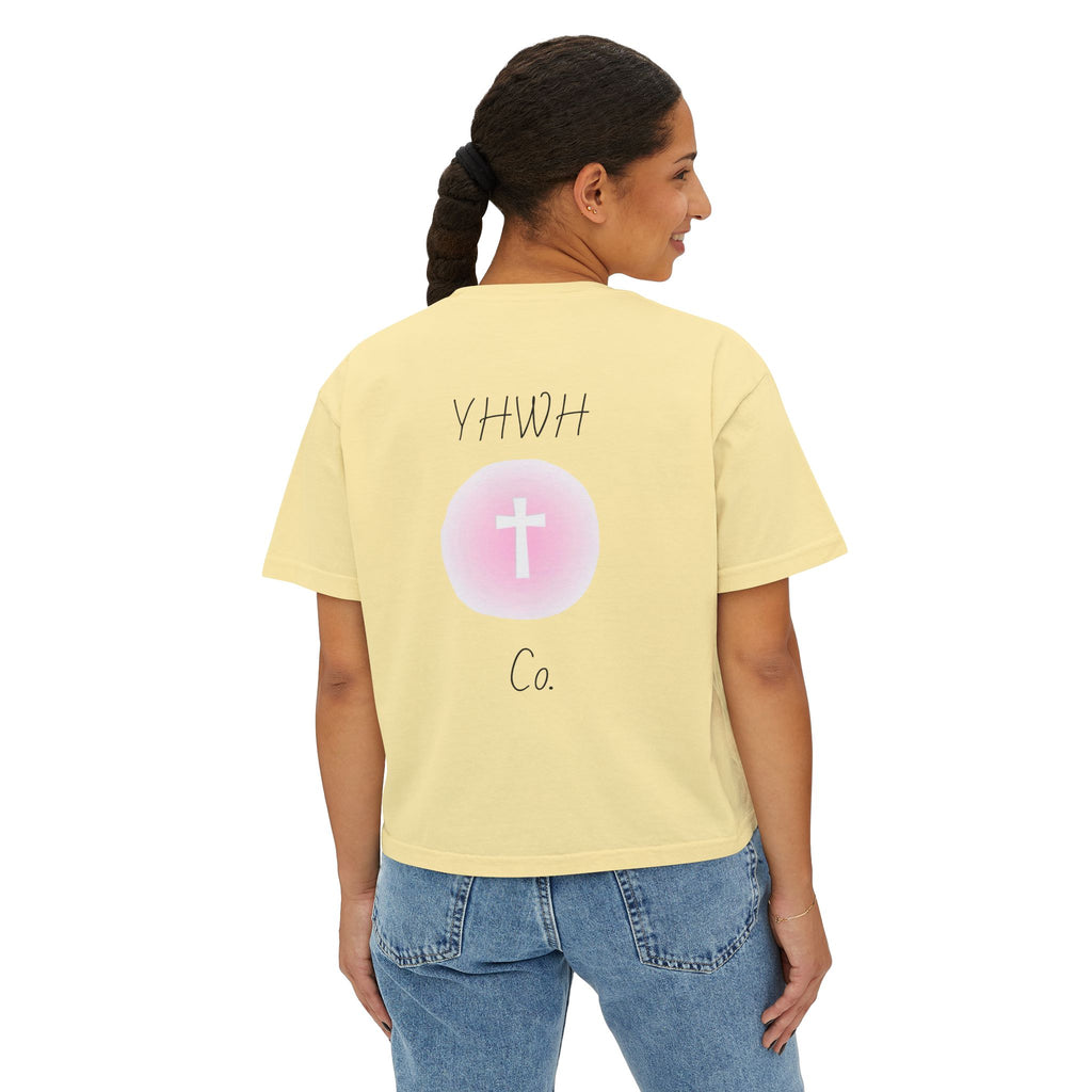 Daughter of the King Boxy Tee — Christian Faith Crop Top