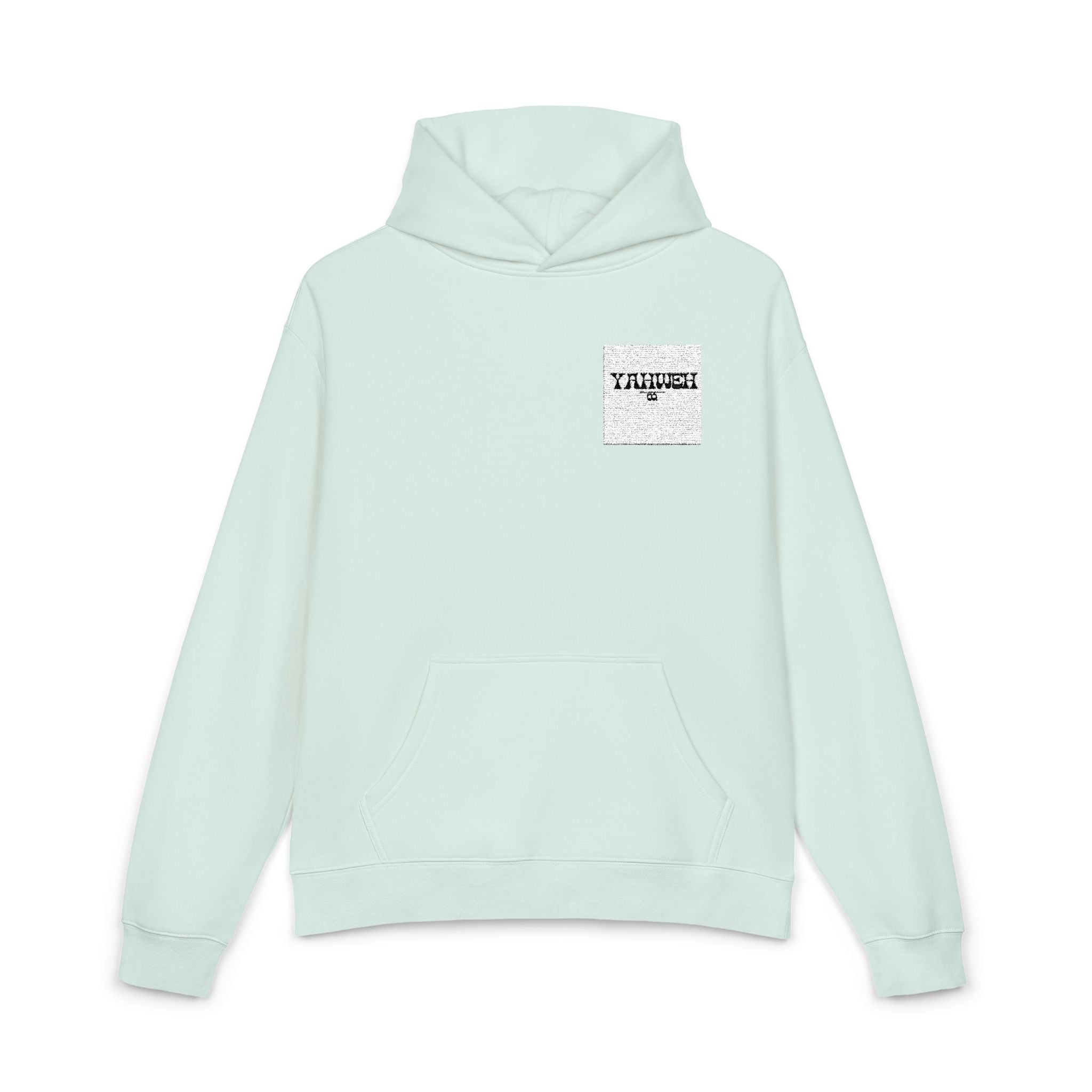 YHWH Co. Relaxed Hoodie — Minimal Pocket Graphic "YHWH" Casual Streetwear Hoodie
