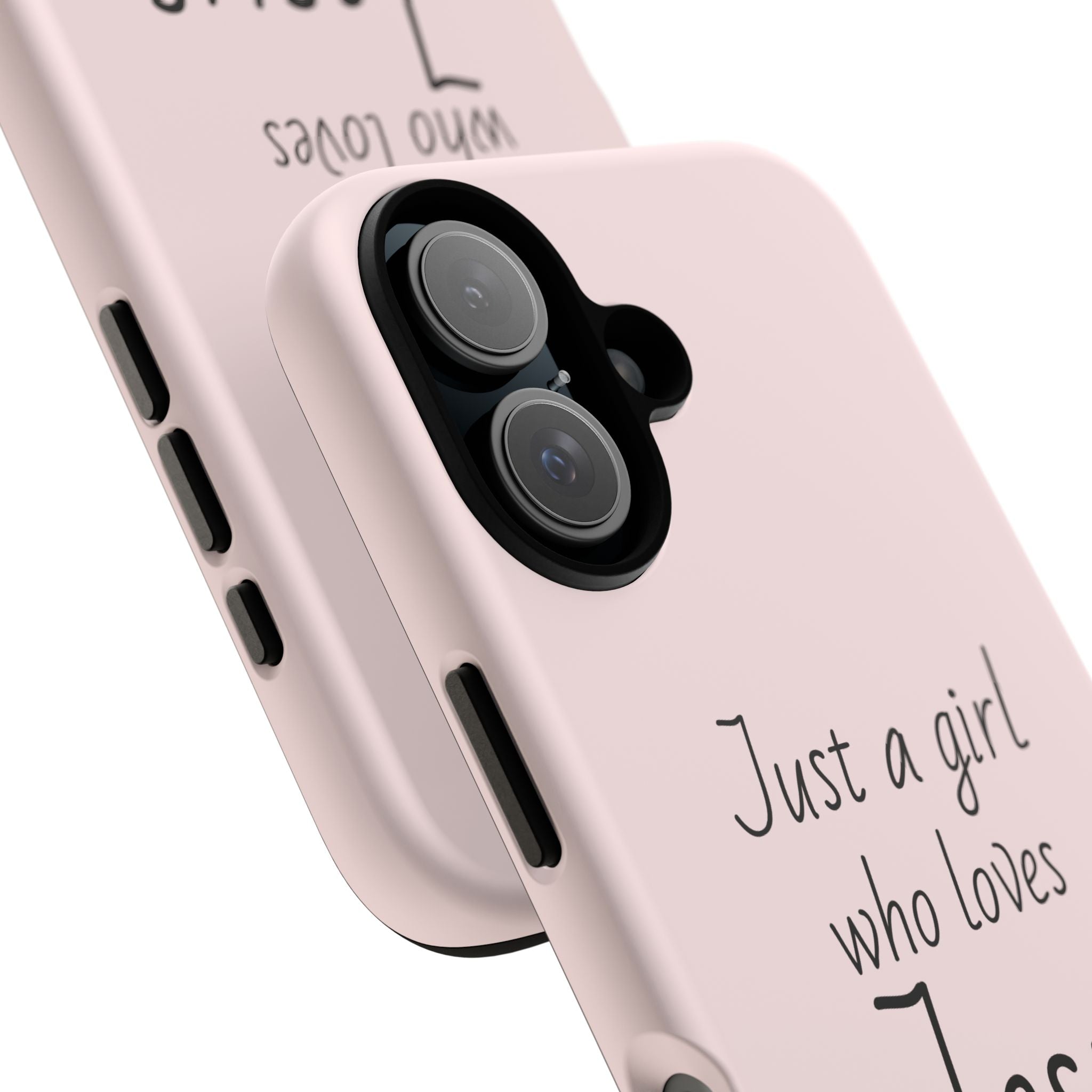 Phone Case - "Just a Girl Who Loves Jesus" Pink Christian Tough Case