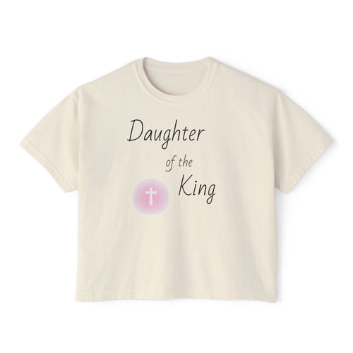 Daughter of the King Boxy Tee — Christian Faith Crop Top