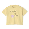 Daughter of the King Boxy Tee — Christian Faith Crop Top